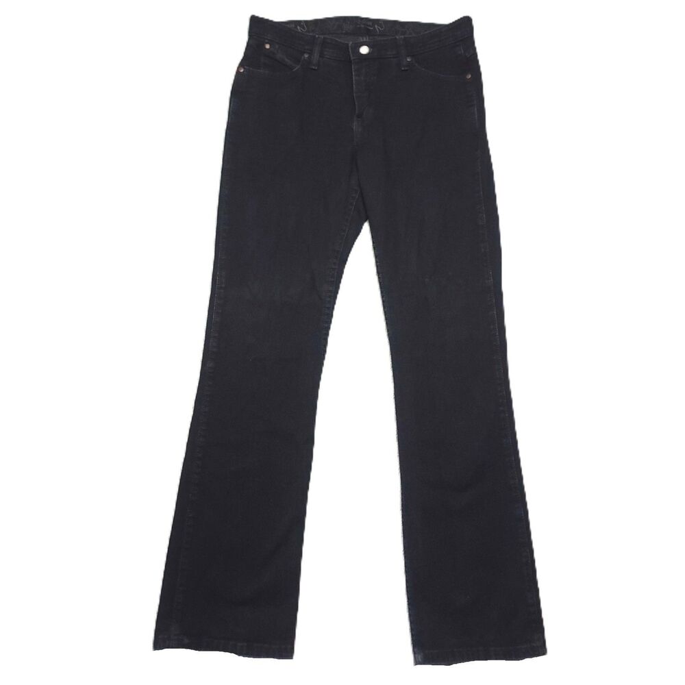 Wrangler Q Baby Ultimate Riding Jeans Womens 9/10x34 Stretch Black Bootcut Pants